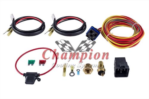 Champion Cooling 180 Degree 40amp Electric Fan Relay Kit, Single or Dual Fans DR - Picture 1 of 6