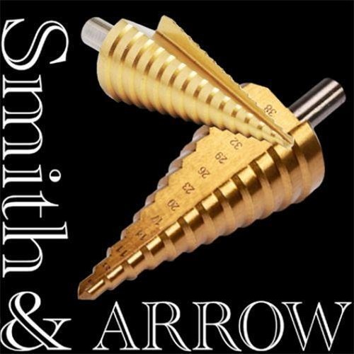 STEP DRILL BIT SET 4-32mm / 3-20mm 1/4 Inch Titanium Coated Hex Shank - View #2