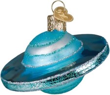 Planet Uranus Blown Glass Christmas Ornament by Old World Christmas 22049