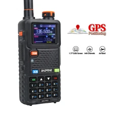 Baofeng UV-5RH PRO GPS Walkie Talkie Multi Band Rechargeable Two Way Radios