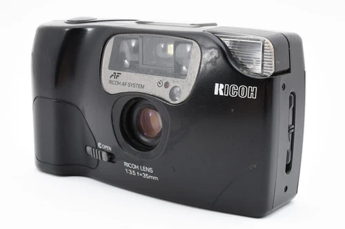 [Exc5] RICOH FF-9S Date Black Point & Shoot 35mm Film Camera Japan