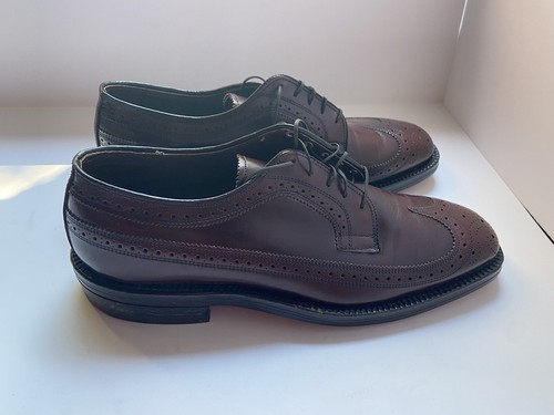 Zapatos de vestir Johnson Murphy para hombre talla 10 C/A granates punta de ala con cordones - Imagen 4 de 11