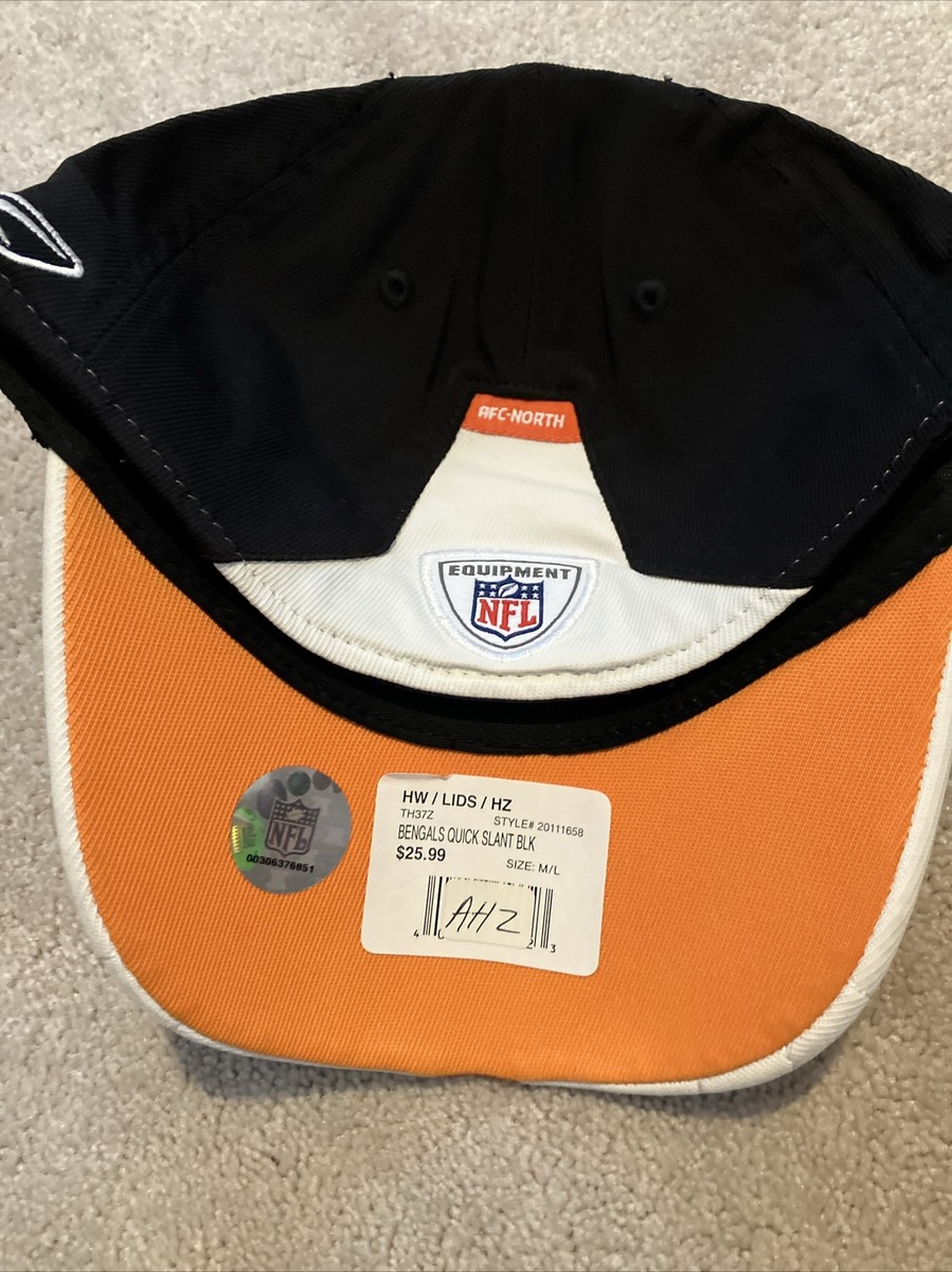 Rare Cincinnati Bengals Reebok NFL Equipment Sideline M/L Fitted