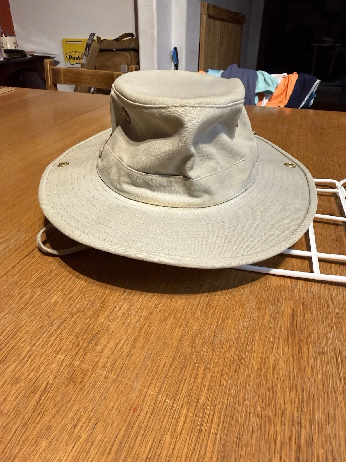 VTG Tilley Endurables Hat 7 1/8 Khaki Safari Outback Cotton Duck Made In Canada