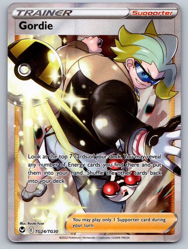 Gordie TG24/TG30 Ultra Rare Silver Tempest Trainer Gallery Pokemon Holo NM