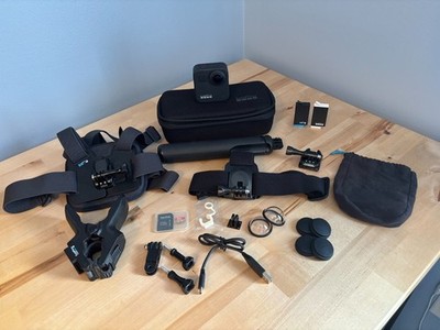 GoPro MAX 360 SPCC1 Camera + MAX Grip, Chesty, Jaws, 2 Batteries, 64GB + Extras