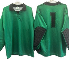 Paulas Benara Number 1 Vintage Deep Green Goalkeeper Jersey Padded Sleeves*EL204