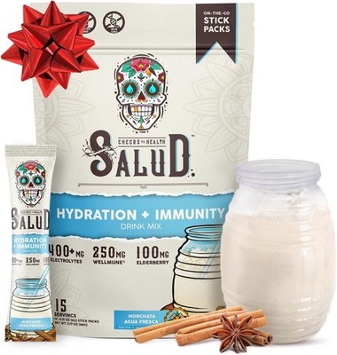 Salud 2-in-1 Hydration & Immunity Electrolyte Powder, Vegan, 15 Stick Packs