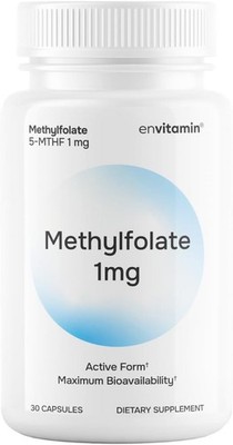 envitamin 5-MTHF - Methylfolate (Active B9 Folate) Supplement - 30 Capsules - 5