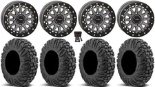 System 3 SB-6 15" Wheels Gm (6+1) 34" MotoVator Tires Commander Maverick