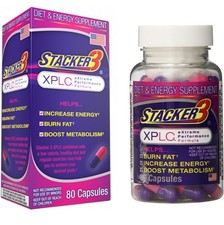 Stacker 3 XPLC Dietary Suppl Fat Burner Energy And Thermogenic Booster 80cap