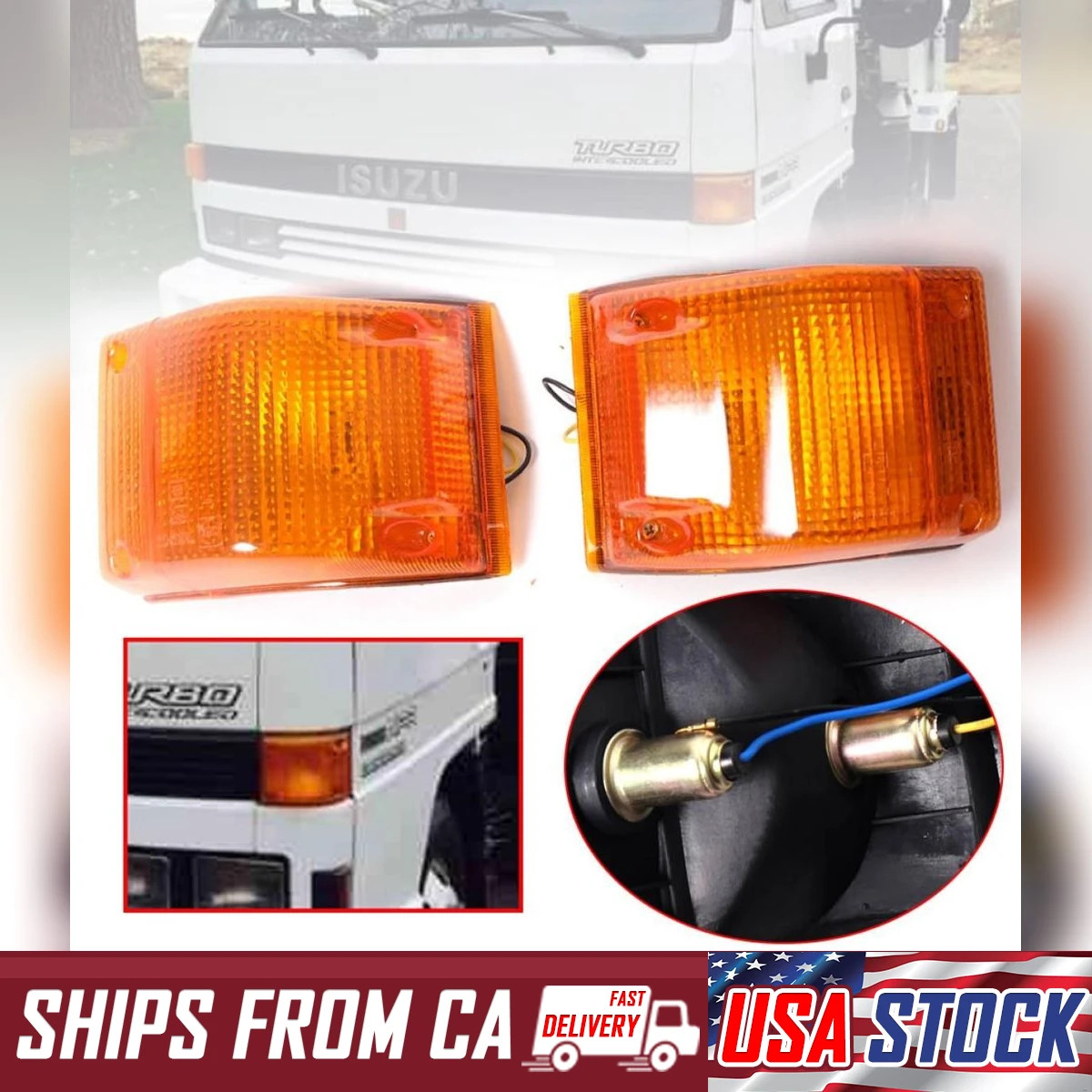 85-93 Front Corner Lamp Lights RH LH For Isuzu GMC ELF NPR NKR NHR 