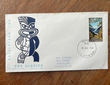 28c New Zealand Stamp FDC 30th July 1968 Fox Glacier