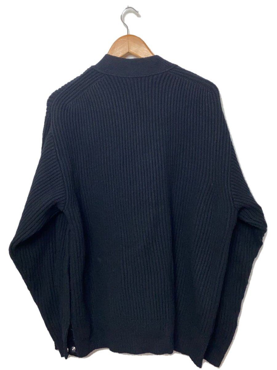 Sacai Cardigan 23AW Nylon Twill Mix Knit (Thick 4 Wool Black Sacai Cardigan 23AW Nylon Twill Mix Knit (Thick 4 Wool Black