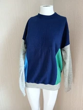 GALAXY PP Vtg Women’s L Sweatshirt by Pretty Polly Colourblock 1970s 80s