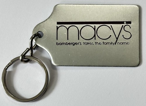 1980’s Macy’s Bambergers takes the family name Macy’s Metal Keychain 2.5” x 1.5”