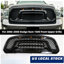 Us Stock Black Front Upper Grille W Led Fit For 2006-2008 Dodge Ram 1500 Us Stock Black Front Upper Grille W Led Fit For 2006-2008 Dodge Ram 1500