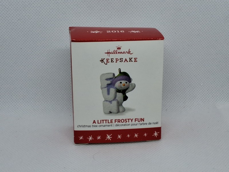 2016 Hallmark Keepsake A Little Frosty Fun Miniature Ornament - NIB