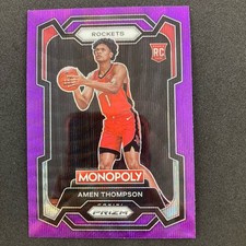 Amen Thompson 2023-24 Panini Prizm Monopoly Rookie Purple Prizm #33 Rockets