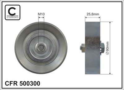CAFFARO 500300 Umlenk-/Führungsrolle, Keilrippenriemen für TOYOTA