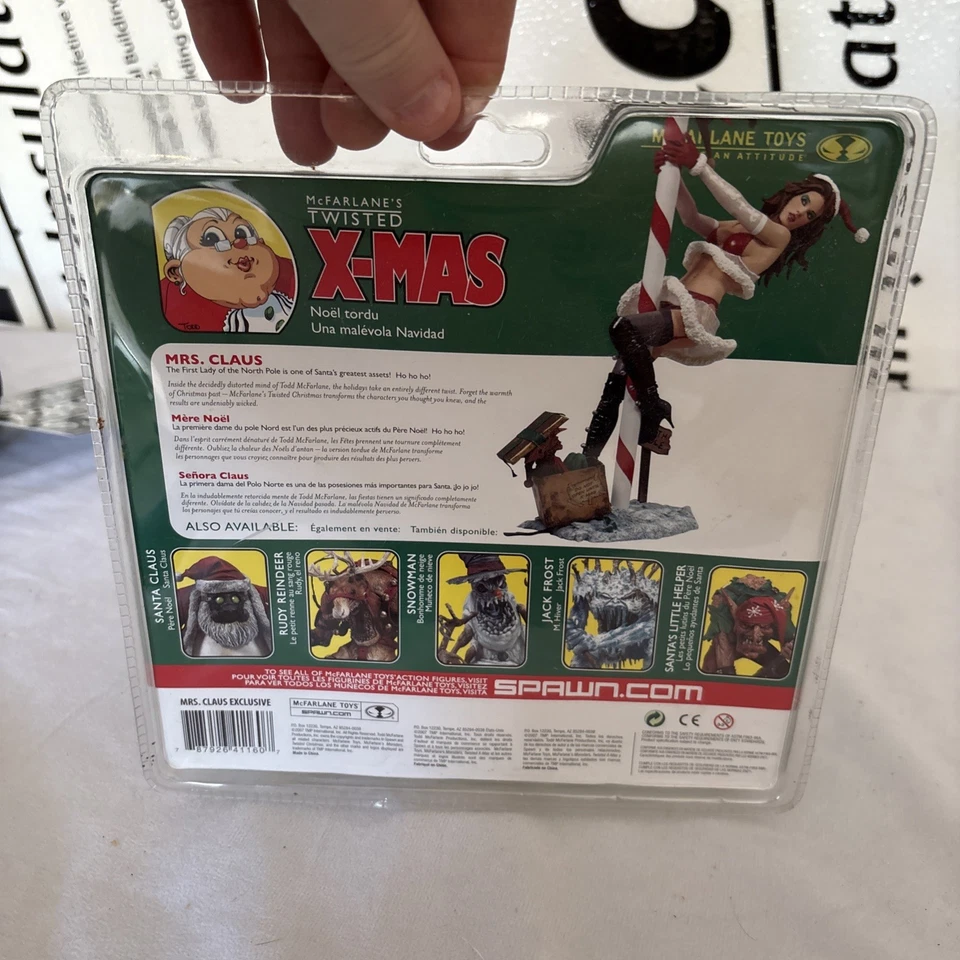 Figura de Navidad McFarlane's Twisted X-Mas Mrs. Claus variante rubia 2007 sellada Foto 3 de 4