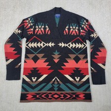 Pendleton Sweater Womens M Black Red Blue Sou...