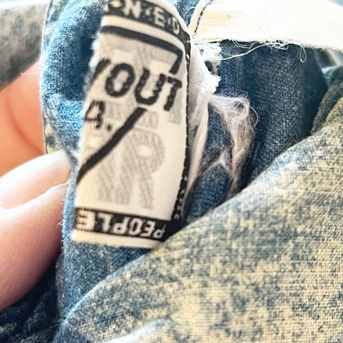 80er 90er Dusted Denim Blue Acid Wash Trenchcoat Gr. L? Streetwear Hip Hop Grafik - Bild 15 von 15