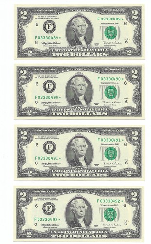 1995 $2 ATLANTA * STAR * ⭐️ FRNs. 20 Consecutive & Gem Uncirculated Banknotes. - Picture 6 of 11