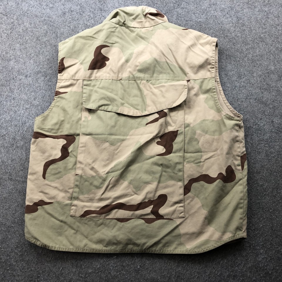 VTG Rothco Ranger Vest Mens Small Desert Camo Hunting Utility Tactical ...