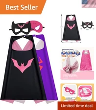 Kids Capes and Masks Boys Girls Costumes for Halloween Christmas Cosplay Dres...