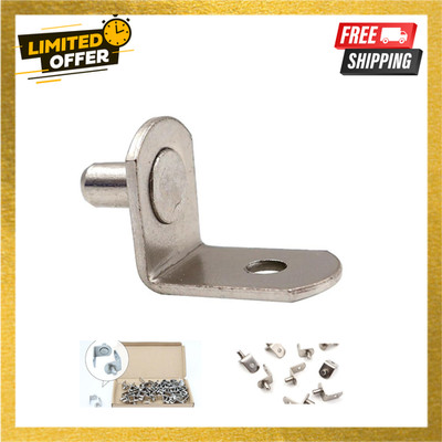 50 Pcs 5mm L-Shaped Shelf Support Pegs with Hole Cabinet Bracket Pins Holder