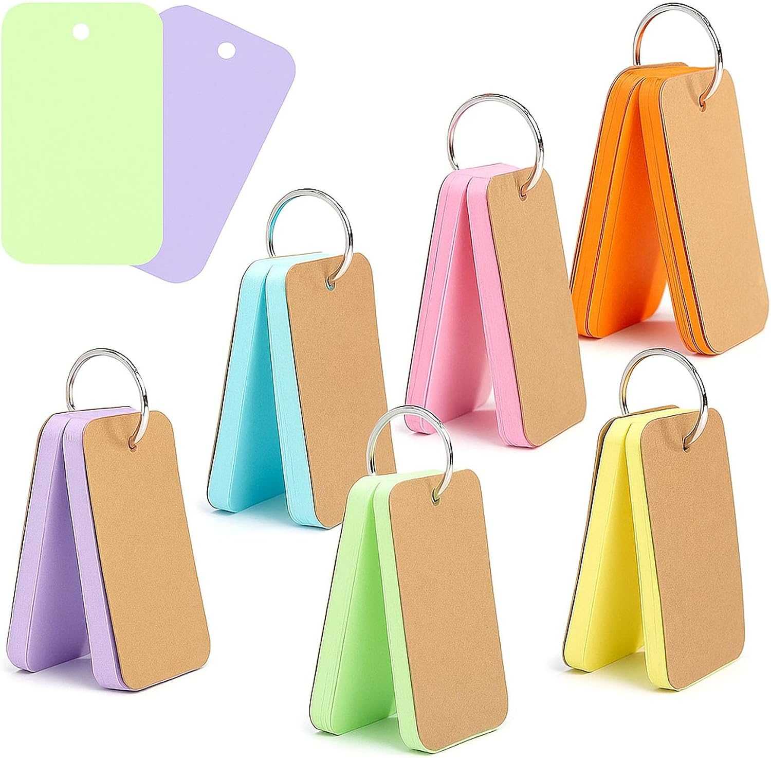 Flash Cards 6 Pack 300 Revision Sheets Index Cards Mini Notepads Blank Flashcard
