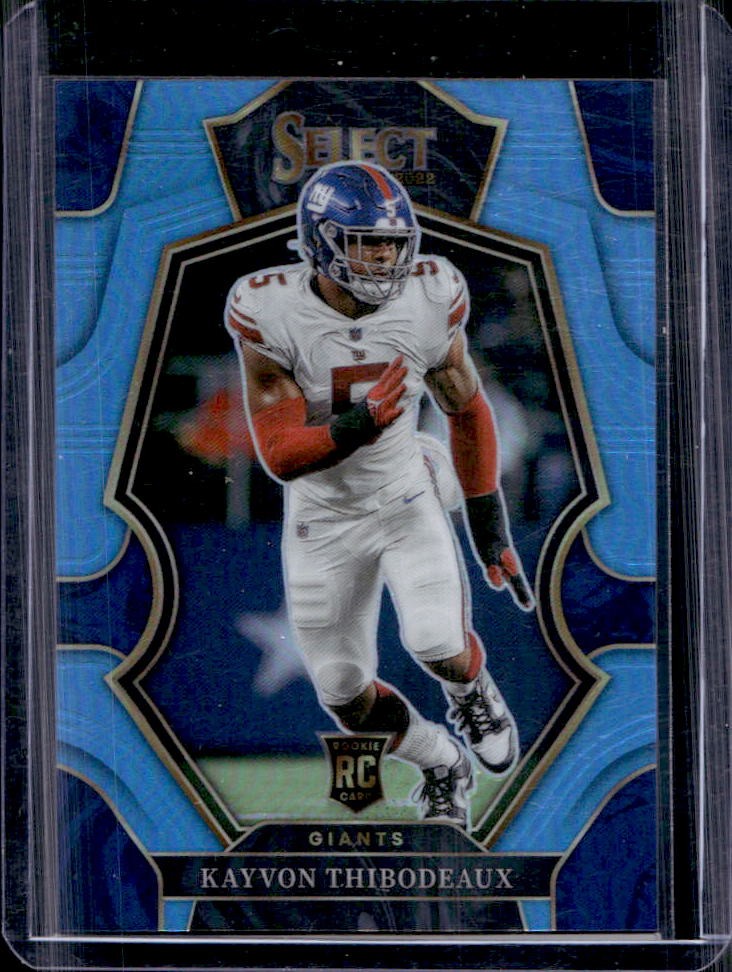 2022 Panini Select Kayvon Thibodeaux RC Light Blue Prizm Premier #79/99 Giants