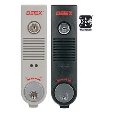 Detex Eax-500W Gray W-Cyl Exit Door Alarm, 9V Battery, 100Db