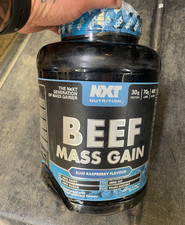 NXT Nutrition Beef Mass Gain Weight Gainer Blue Raspberry 3.15kg Paleo