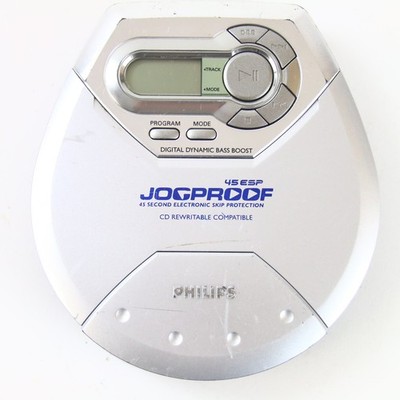 Tragbarer CD Player Philips AX5102/00 Silber Jogproof Gebraucht Funktionsfähig