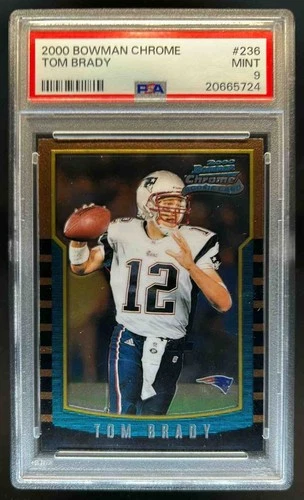 2000 Bowman Chrome Tom Brady Rookie RC #236 Patriots PSA 9