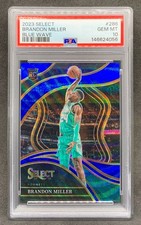 2023 Select BRANDON MILLER Blue Wave Prizm Rookie RC SP /75 #286 Gem Mint PSA 10