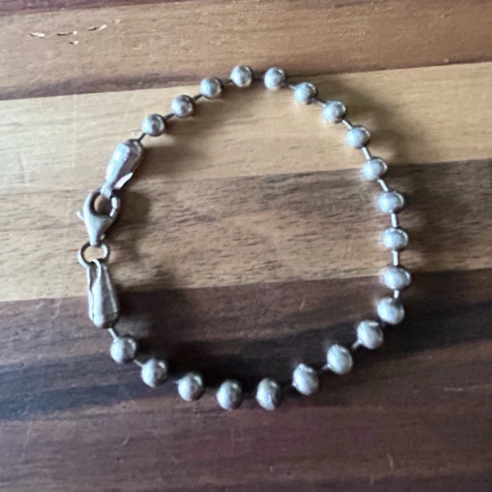 "Brazalete de cuentas de bola de plata de ley 925 Italia 7"" Silpada" Foto 2 de 4