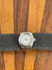 Icing Women's Watch Ring Silver Tone Rhinestones 19mm - New Battery