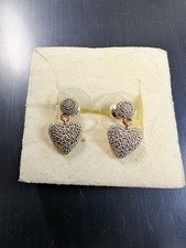 Heart Pave rose gold over sterling silver earrings DAD522