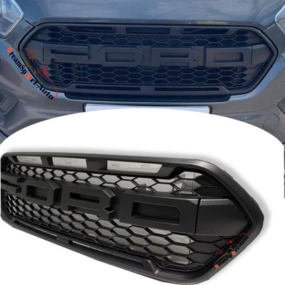 Front Grill for 2018-2023 Ford Transit Custom Bumper Mesh Raptor Style Upgrade