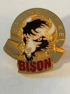 Basingstoke Bison Ice Hockey Metal pin badge