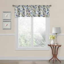 Traditions Navarra Farmhouse Scalloped Rod Pocket Valance for Windows