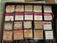Lot of 20 Vintage Player Piano Rolls with Boxes