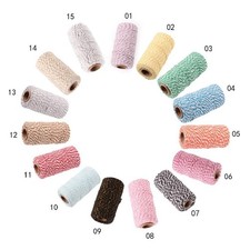 100m Coloured Baker Twine,Cotton Gift Wrap Crafts Christmas