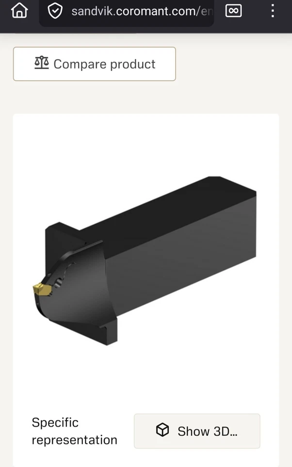 Sandvik CoroCut QF, QS herramienta de vástago para ranurado facial + radio... Foto 3 de 4