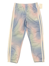 Adidas 3 Stripe Jogger Sweatpants Girl's Size 6 Tie Dye Blue Pink White AG4586