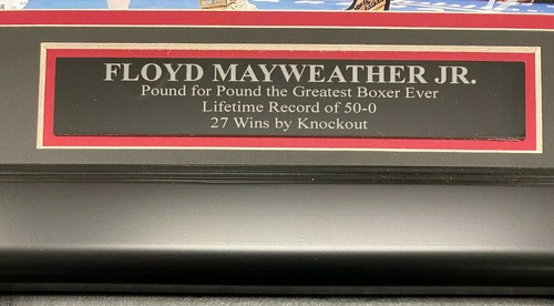 FLOYD MAYWEATHER JR. AUTOGRAPHED 8X10 PHOTO VS CONOR MCGREGOR FRAMED PSA COA - Picture 2 of 3