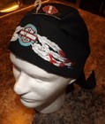 Harley Davidson Genuine Licensed Black Bar and Shield Eagle Feathers Headwrap — photo 1